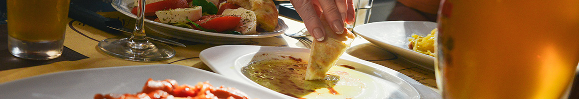 Eating Mediterranean Middle Eastern Vegetarian at Pita Pita restaurant in Laguna Hills, CA.
